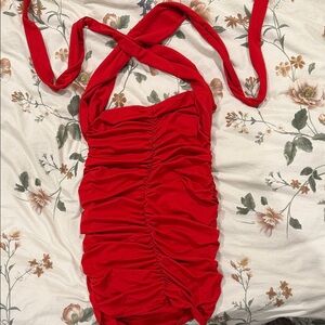 Source Unknown Red Mini Dress